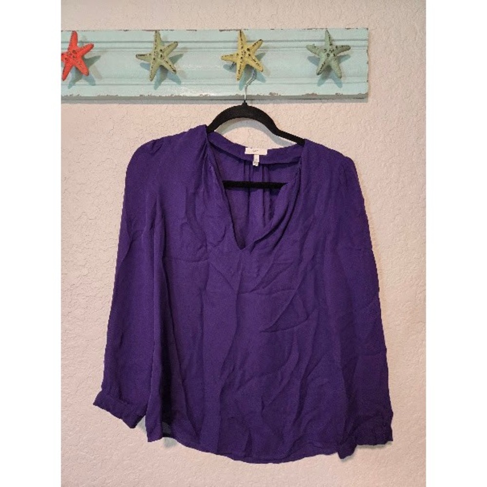 Joie Silk Blouse Womens XS Purple N11-23718
